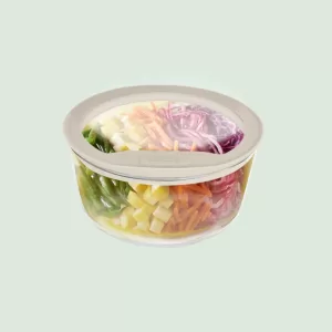 Glass Food Storage Containers - Circle (1670ml)