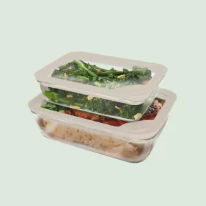 Glass Food Storage Containers - Rectangle - 2 Pack